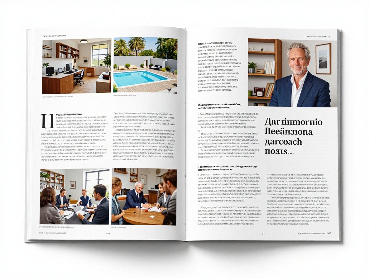 Журнальный разворот в стиле швейцарского дизайна с фотографией и точной типографической вёрсткой на модульной сетке